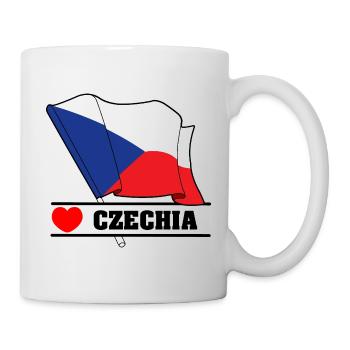 RÉPUBLIQUE TCHÈQUE – Drapeau avec cœur - Mug blanc - blanc - Droite