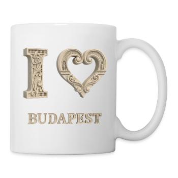 I Love Budapest – Architectural City Design - Tasse - Weiß - Rechts