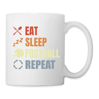 Eat Sleep Football Repeat - Mug - white - Right