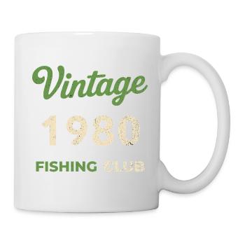 Vintage 1980 – Fishing Club Retro Birth Year - Mug - white - Right