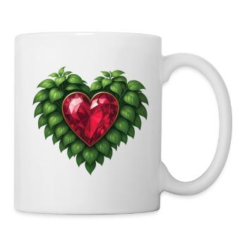 EARTH HEART - peace & love - Mug blanc - blanc - Droite