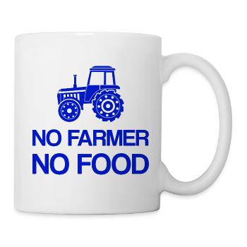 Farmers' protests: No farmers, no food, farmers - Mug - white - Right