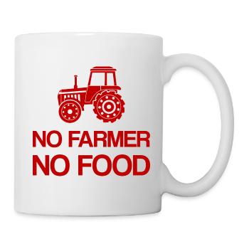 Pas d’agriculteur pas de politique alimentaire Protestation Agriculteurs Agriculteur - Mug blanc - blanc - Droite