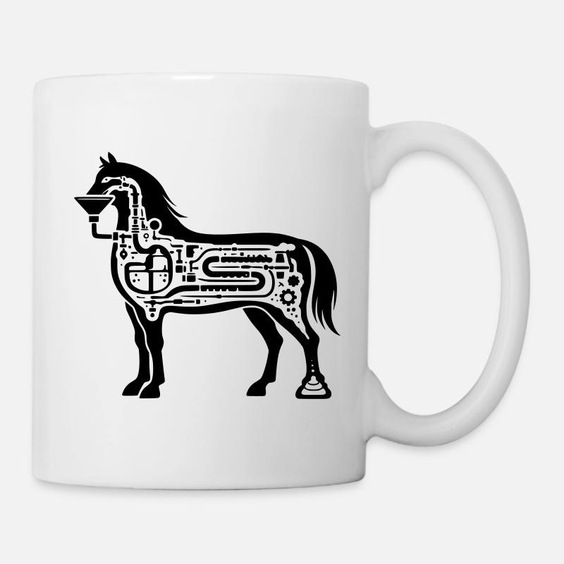 pferd verdauung - Tasse - Weiß