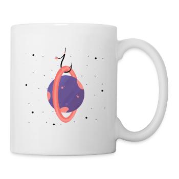 Planète accrochée (1/3) - Mug blanc - blanc - Droite