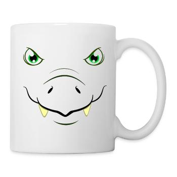 T-Rex Face Tyrannosaurus Rex Dinosaur Diy Costume - Mug - white - Right