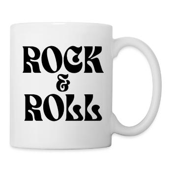 Rock and Roll music logo design  - Mug - white - Right