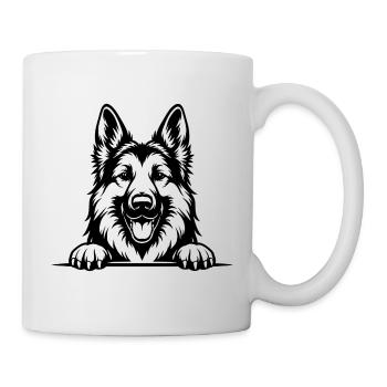 German Shepherd Portrait with Paws - Mug - white - Right