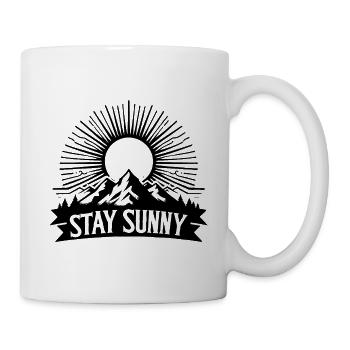 STAY SUNNY black and white - Tasse - Weiß - Rechts
