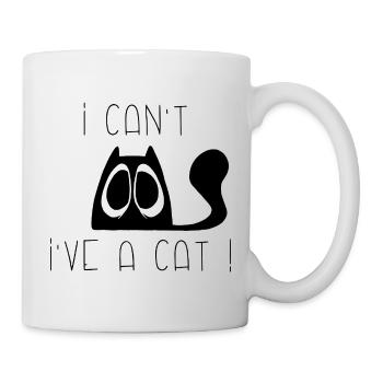 I can't, I've a cat sad ! - Mug blanc - blanc - Droite