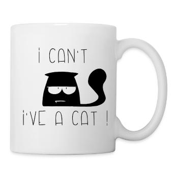 I can't, I've cat tired ! - Mug blanc - blanc - Droite