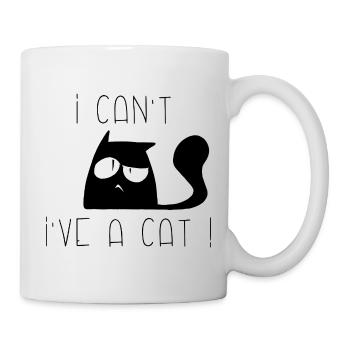I can't, I've cat huum ! - Mug blanc - blanc - Droite