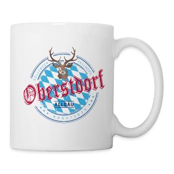 Oberstdorf Bayern Deutschland Allgäu Souvenir - Tasse - Weiß - Rechts