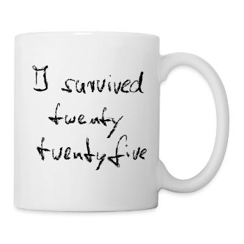 I survived 2025 - Chalk black - Mug - white - Right