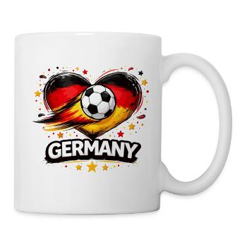 Germany Love – Heart Football Design 2026 - Mug - white - Right