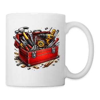 Boîte à outils des bricoleurs - Mug blanc - blanc - Droite