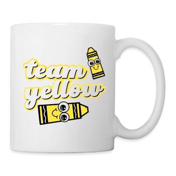 Team Yellow Crayons with Face - Mug - white - Right