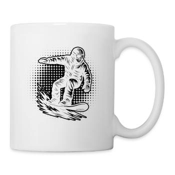 Puristisches Snowboard Thema - Tasse - Weiß - Rechts