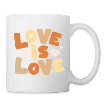 Love Is Love Pastel Letters - Tasse - Weiß - Rechts