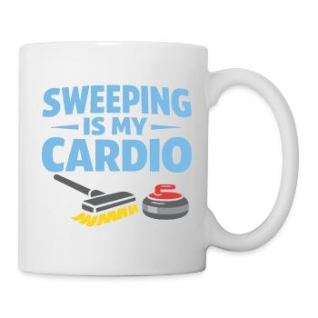 Curling Funny Sweep Hard Broom Cardio - Mug - white - Right