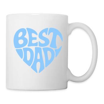 Best Dad Heart Design - Mug - white - Right