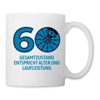 HU Januar 2026 - 60 Jahre - Geburtstag Geschenk - Tasse - Weiß - Rechts