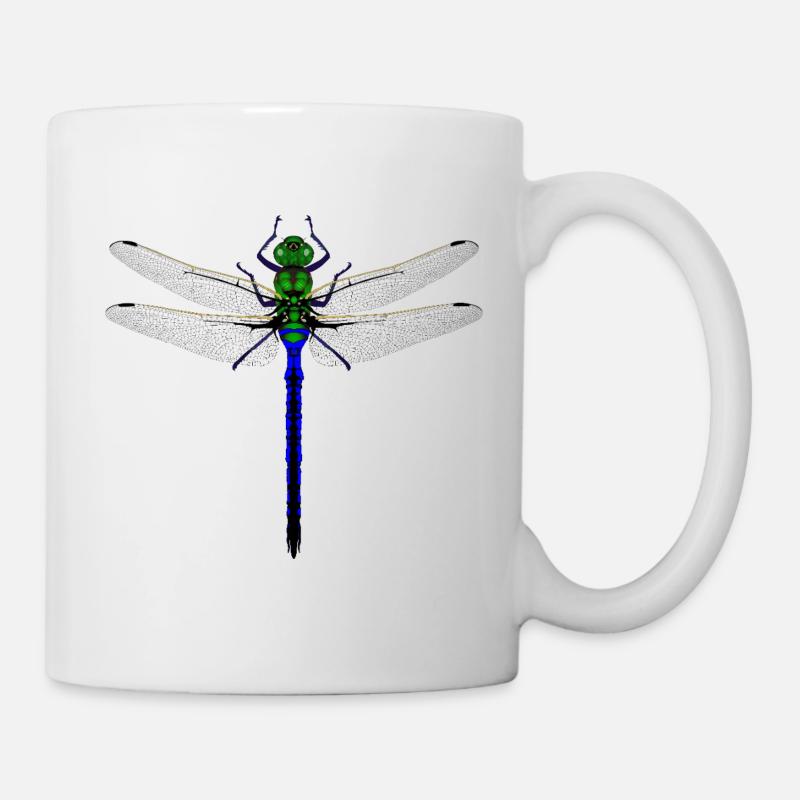 Neon Dragonfly Kybalion Combination Design Woman - Mug - white
