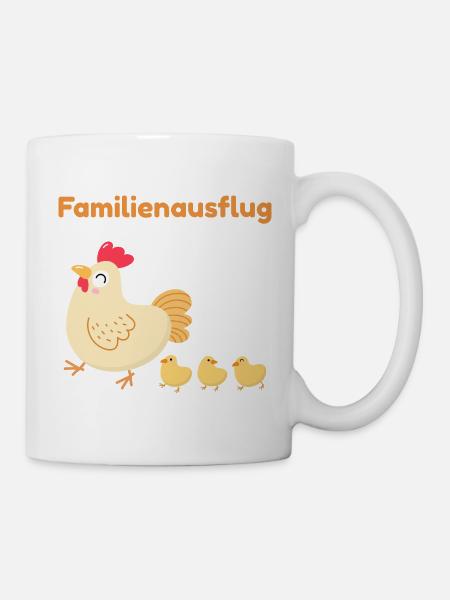 Family Outing – Cute Chicken Family - Mug - white