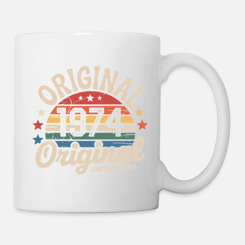 1974 Vintage Édition limitée Cadeau 1974 - Mug blanc - blanc