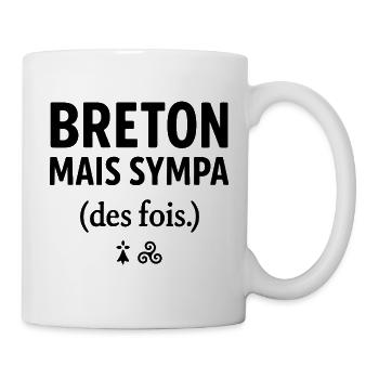 Brittany funny - Breton but nice sometimes- - Mug - white - Right