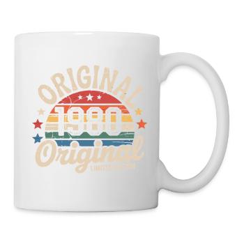 1980er Vintage Limited Edition Geschenk 1980er Jahre - Tasse - Weiß - Rechts