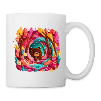 Bear in the magical color forest - Mug - white - Right