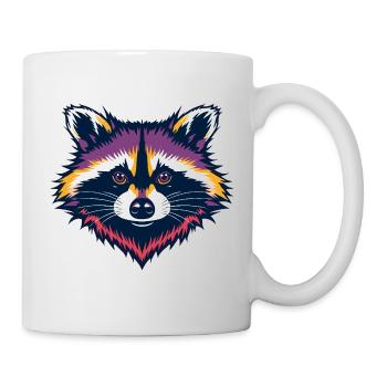 Neon Raccoon Head - Mug - white - Right