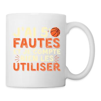 Humour Falls Basketball Gift Herren-Basketballfan - Tasse - Weiß - Rechts