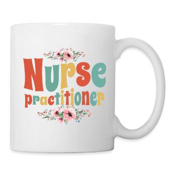 Floral Nurse Practitioner - Tasse - Weiß - Rechts