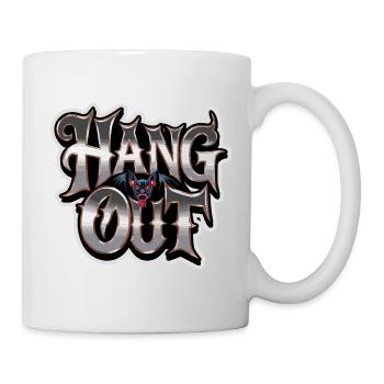 Hang Out Bat Horror Saying For Dark - Mug - white - Right