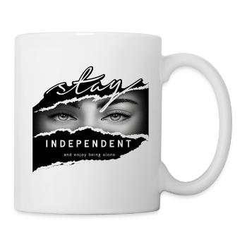 Stay Independent Augen Streetwear Design - Tasse - Weiß - Rechts