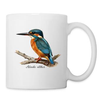 Colorful Kingfisher on Branch - Mug - white - Right