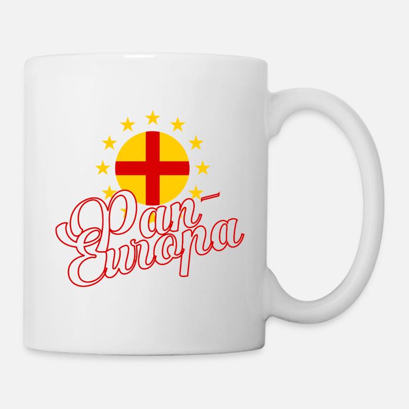 Pan-Europa Rétro Script - Mug blanc - blanc