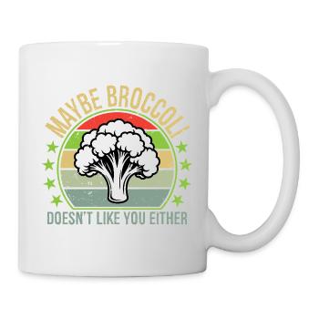 Peut-être que Broccoli ne t’aime pas non plus. Je déteste - Mug blanc - blanc - Droite