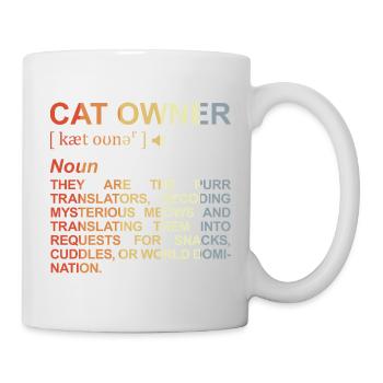 Signification de propriétaire de chat - Mug blanc - blanc - Droite