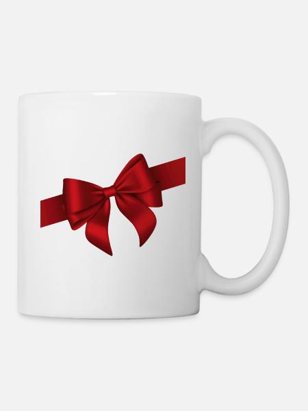 Red Bow Elegance - Tasse - Weiß