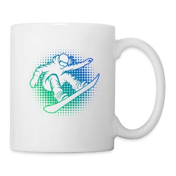 Œuvres d’art propres pour snowboard féminin - Mug blanc - blanc - Droite