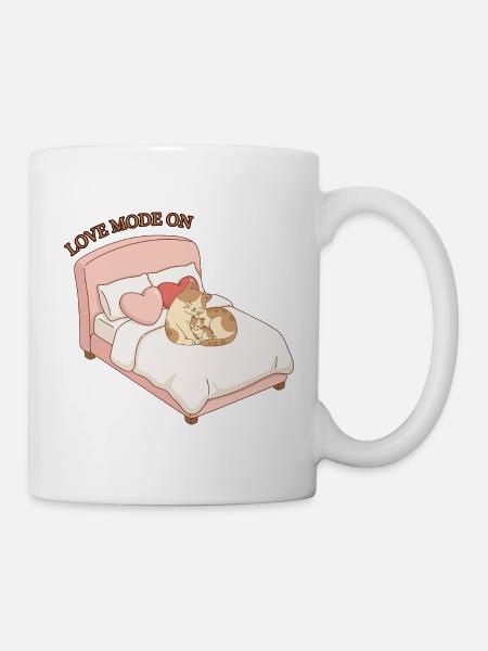 Love Mode on - Katzenliebe - Mug - white