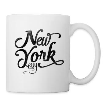 New York City - Black Vintage Script  - Mug - white - Right