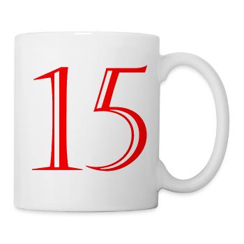 15. 15 ANS. 15e ANNIVERSAIRE. ANNIVERSAIRE 15 ANS. - Mug blanc - blanc - Droite