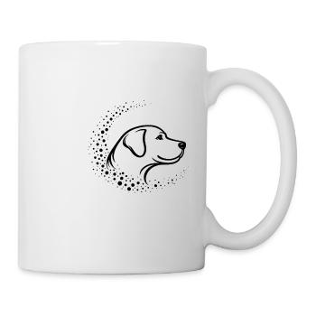Minimal Dog Muzzle – Abstract Line Art Design - Mug - white - Right