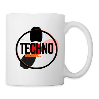 Techno Music Circle Logo - Mug - white - Right