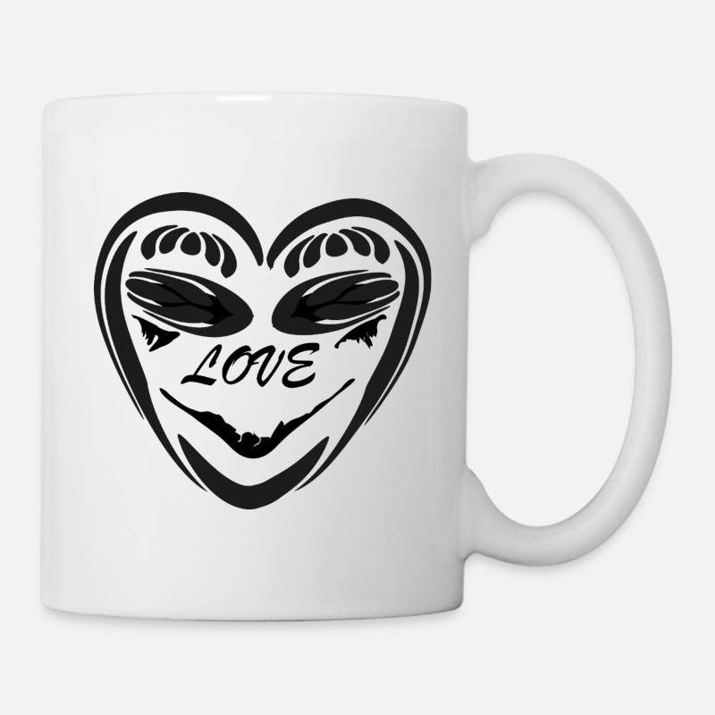 Heart Hand Silhouette Vintage - Mug blanc - blanc
