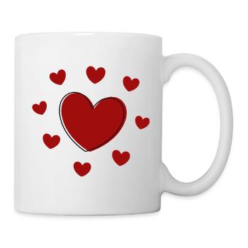 Cadeau rouge de la Saint-Valentin - Mug blanc - blanc - Droite